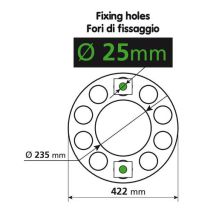 ΤΑΣΙ ΡΟΔΕΛΑ ΑΛΟΥΜΙΝΙΟΥ ΓΙΑ ΖΑΝΤΕΣ ΦΟΡΤΗΓΟΥ 25mm 10ΜΠΟΥΛΟΝΟ ΑΝΟΙΧΤΟ ΚΕΝΤΡΟ 1ΤΕΜ. Auto Moto Tyres 