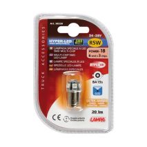 R5W 24V BA15s HYPER-LED18 ΠΟΡΤΟΚΑΛΙ 6SMDx3chips (ΜΟΝΟΠΟΛΙΚΟ-ΦΟΥΝΤΟΥΚΙ-) BLISTER 1ΤΕΜ. Auto Moto Tyres 