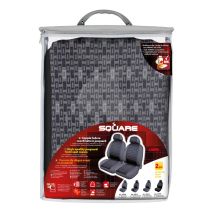 ΚΑΛΥΜΜΑΤΑ ΚΑΘΙΣΜΑΤΩΝ SQUARE ΠΟΛΥΕΣΤΕΡΙΚΟ ΜΑΥΡΟ ΜΕ ΠΛΕΞΗ ΖΑΚΑΡ -2ΤΕΜ. Auto Moto Tyres 