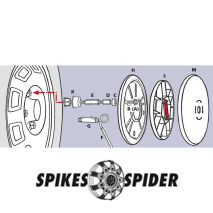 ΑΝΤΑΠΤΟΡΕΣ 17 mm ΓΙΑ SPIKES SPIDER ΑΛΥΣΙΔΕΣ (2 ΤΕΜ.) Auto Moto Tyres 