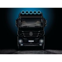 ΠΡΟΒΟΛΕΑΣ BEXTAR 10-30V 62 LED 73W 6.500Κ 6080lm ΚΑΡΦΙ ΜΕ NEON ΘΕΣΕΩΣ ΣΤΡΟΓΓΥΛΟΣ (195x205x65 mm) -1ΤΕΜ. Auto Moto Tyres 