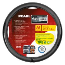 ΚΑΛΥΜΜΑ ΤΙΜΟΝΙΟΥ ΦΟΡΤΗΓΟΥ PEARL BLACK ΔΕΡΜΑΤΙΝΗ ΜΑΥΡΟ (M) 44-46cm ΟΙΚΟΛΟΓΙΚΟ ΚΑΙ ΑΟΣΜΟ Auto Moto Tyres 