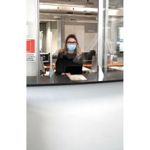 ΠΡΟΣΤΑΤΕΥΤΙΚΟ ΔΙΑΧΩΡΙΣΤΙΚΟ ΤΖΑΜΙ PLEXIGLASS 3mm 66x56cm ΜΕ ΤΡΥΠΑ ΚΑΙ ΒΑΣΕΙΣ ΣΤΗΡΙΞΗΣ ΑΛΟΥΜΙΝΙΟΥ Auto Moto Tyres 