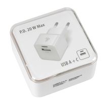 ΦΟΡΤΙΣΤΗΣ ME OIKIAKH ΠΡΙΖΑ 220/240V 20W  ΜΕ 2 ΘΥΡΕΣ USB (A+C) LAMPA - 1 ΤΕΜ. Auto Moto Tyres 