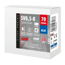 ΛΑΜΠΑΚΙΑ ΠΛΑΦΟΝΙΕΡΑΣ 9>32V SV28,5-8 2SMDx1CHIP LED 70lm CAN-BUS 12x41mm ΜΠΛΕ ΚΟΥΤΙ LAMPA - 20 ΤΕΜ. Auto Moto Tyres 