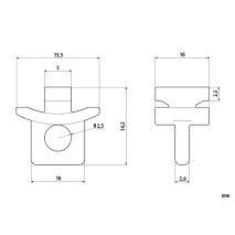 ΓΑΝΤΖΑΚΙΑ ΚΟΥΡΤΙΝΑΣ ΦΟΡΤΗΓΟΥ F-2 6mm U-TYPE  LAMPA - 10 ΤΕΜ. Auto Moto Tyres 