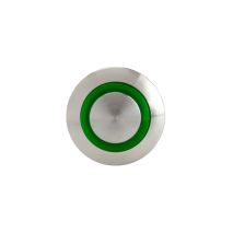 ΔΙΑΚΟΠΤΗΣ ΜΠΟΥΤΟΝ (BUTTON) 12/24V 5Amax 5PIN IP65 ON/OFF ME LED ΠΡΑΣΙΝΟ ΑΝΟΞΕΙΔΩΤΟ ΑΤΣΑΛΙ LAMPA - 1 TEM. Auto Moto Tyres 