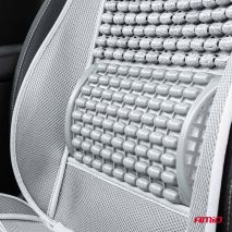 ΠΛΑΤΟΚΑΘΙΣΜΑ ΜΕ ΞΥΛΙΝΕΣ ΜΠΙΛΙΕΣ ΠΡΟΣΚΕΦΑΛΟ & ΥΠΟΣΤΗΡΙΞΗ ΣΤΗΝ ΜΕΣΗ ΓΚΡΙ/ΛΕΥΚΟ AMIO - 1 ΤΕΜ. Auto Moto Tyres 