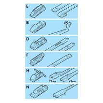 ΥΑΛΟΚΑΘΑΡΙΣΤΗΡΑΣ GRAN PREE SPEED MULTI-FIT ΜΕ 6 ΑΝΤΑΠΤΟΡΕΣ 38CM 15'' LAMPA - 1 TEM. Auto Moto Tyres 