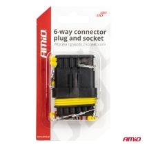ΣΥΝΔΕΣΜΟΣ ΚΑΛΩΔΙΩΝ ΜΕ ΑΡΣΕΝΙΚΗ & ΘΗΛΥΚΗ ΦΙΣΑ ΣΥΝΔΕΣΗΣ 6PIN ΑΔΙΑΒΡΟΧΟΣ IP67 ΑΜΙΟ - 1 ΤΕΜ. Auto Moto Tyres 
