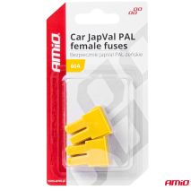 ΑΣΦΑΛΕΙΕΣ JapVal PAL ΘΗΛΥΚΕΣ 60A ΣΕ ΚΙΤΡΙΝΟ ΧΡΩΜΑ AMIO - 2 Τεμ. Auto Moto Tyres 