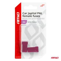 ΑΣΦΑΛΕΙΕΣ JapVal PAL ΜΙΝΙ 14mm ΘΗΛΥΚΕΣ 30A ΣΕ ΜΩΒ ΧΡΩΜΑ AMIO - 2 Τεμ. Auto Moto Tyres 
