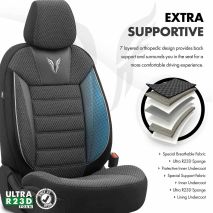 ΚΑΛΥΜΜΑΤΑ ΚΑΘΙΣΜΑΤΩΝ OTOM  TORO 902 BLACK/SMOKED ΜΑΥΡΟ/ΓΚΡΙ ΥΦΑΝΤΟ ΥΦΑΣΜΑ SET ΑΜΙΟ - 1 σετ. Auto Moto Tyres 