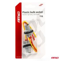 ΦΙΣΑ 12/24V ΓΙΑ ΛΑΜΠΕΣ T15/W5W/W16W  ME ΚΑΛΩΔΙΟ ΑΜΙΟ - 2 ΤΕΜ. Auto Moto Tyres 