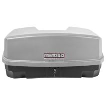 Πλήρες σετ με Βάση Ποδηλάτου Κοτσαδόρου RACE 4  για 4 ποδήλατα ή 1 E-bike και Μπαγκαζιέρα Κοτσαδόρου Nekkar Silver 300 σε ασημί με μαύρο χρώμα και ματ ανάγλυφη υφή Menabo - 2 τεμ. Auto Moto Tyres 