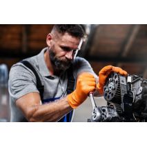 ΓΑΝΤΙΑ ΝΙΤΡΙΛΙΟΥ MERCATOR GOGRIP ΣΕ ΠΟΡΤΟΚΑΛΙ ΧΡΩΜΑ MEDIUM (M) ΑΜΙΟ - 50 ΤΕΜ. Auto Moto Tyres 