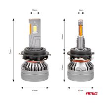 ΛΑΜΠΕΣ H7-6 9>48V 6.500K 4.500lm 50W HP SERIES LED CAN-BUS ΜΕ ΨΥΚΤΡΑ AMIO - 2 Τεμ. Auto Moto Tyres 