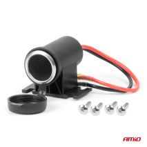 ΠΡΙΖΑ ΜΕ ΜΟΝΗ ΥΠΟΔΟΧΗ ΓΙΑ ΦΙΣ ΑΝΑΠΤΗΡΑ 12/24V ΑΔΙΑΒΡΟΧΗ AMIO - 1 τεμ. Auto Moto Tyres 