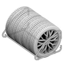 ΒΑΣΗ ΤΟΙΧΟΥ/ ΣΤΗΡΙΓΜΑΤΑ ΕΛΑΣΤΙΚΩΝ/ΖΑΝΤΩΝ XL 150kg MAX 128x75x56cm Φ3,2cm ΜΕ ΚΙΤ ΤΟΠΟΘΕΤΗΣΗΣ LAMPA - 1 ΤΕΜ. Auto Moto Tyres 