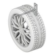 ΒΑΣΗ ΤΟΙΧΟΥ / ΣΤΗΡΙΓΜΑΤΑ ΕΛΑΣΤΙΚΩΝ/ΖΑΝΤΩΝ 40kg MAX 25x1cm ΜΕ ΚΙΤ ΤΟΠΟΘΕΤΗΣΗΣ LAMPA - 4 ΤΕΜ. Auto Moto Tyres 