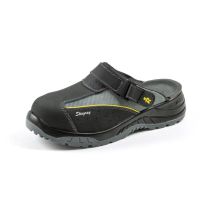 Πιστοποιημένα Παπούτσια Ασφαλείας Εργασίας σε στυλ Σαμπό Stingray από την Euroroutier σε μέγεθος EU43/UK9 σε Μαύρο, Γκρι Χρώμα με Κροκί Λεπτομέρειες και Λουράκι Αστραγάλου Auto Moto Tyres 