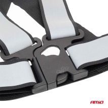 ΖΩΝΗ ΑΣΦΑΛΕΙΑΣ ΑΝΑΚΛΑΣΤΙΚΗ ΜΕ ΧΙΑΣΤΙ ΤΙΡΑΝΤΕΣ ΜΑΥΡΟ (ΦΩΣΦΟΡΙΖΕ/ΠΟΛΥΕΣΤΕΡΙΚΟ) AMIO -  1 ΤΕΜ. Auto Moto Tyres 