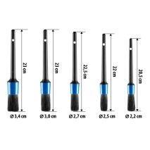 ΠΙΝΕΛΑ/ΒΟΥΡΤΣΑΚΙΑ ΛΕΠΤΟΜΕΡΟΥΣ ΚΑΘΑΡΙΣΜΟΥ Φ22/25/27/30/34mm ΜΑΥΡΑ ΣΕΤ LAMPA - 5 ΤΕΜ. Auto Moto Tyres 