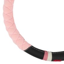 ΚΑΛΥΜΜΑ ΤΙΜΟΝΙΟΥ SWC-56 (M) 37>39cm ΜΑΥΡΟ ΚΑΙ ΡΟΖ ΚΑΠΙΤΟΝΕ AMIO - 1 ΤΕΜ. Auto Moto Tyres 