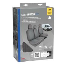 ΚΑΛΥΜΜΑΤΑ ΚΑΘΙΣΜΑΤΩΝ ΚΑΙ ΠΡΟΣΚΕΦΑΛΑ ΓΙΑ 3 ΣΕΙΡΕΣ ΘΕΣΕΩΝ ΣΕ ΓΚΡΙ ΣΚΟΥΡΟ ΧΡΩΜΑ SEDILI SET MEDIUM / LARGE LAMPA - 1 ΤΕΜ. Auto Moto Tyres 