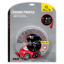 ΑΥΤΟΚΟΛΛΗΤΟ TRIM ΧΡΩΜΙΟ ΕΠΙΠΕΔΟ ΓΙΑ ΠΟΡΤΕΣ, ΓΡΙΛΙΕΣ, ΠΡΟΦΥΛΑΚΤΗΡΕΣ, ΠΛΑΙΝΑ ΠΑΧΟΣ 21MM ΜΗΚΟΣ 4M Auto Moto Tyres 