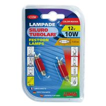 ΛΑΜΠΑΚΙΑ ΚΟΚΚΙΝΑ ΣΩΛΗΝΩΤΑ 12V/10W 35mm Auto Moto Tyres 