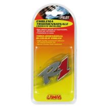 ΑΥΤΟΚΟΛΛΗΤΟ ΤΡΙΣΔΙΑΣΤΑΤΟ ΣΗΜΑ ΧΡΩΜΙΟΥ RACING ONE ΑΔΙΑΒΡΟΧΟ LAMPA Auto Moto Tyres 