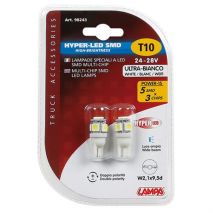 T10 W5W 24/28V 28lm HYPER-LED15 ΛΕΥΚΟ ΔΙΑΘΛΑΣΗΣ 5SMDx3chips (ΔΙΠΛΗΣ ΠΟΛΙΚΟΤΗΤΑΣ)BLISTER 2ΤΕΜ. Auto Moto Tyres 