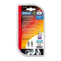 T5 10-30V W2x4,6d 22lm (ΚΑΡΦΩΤΟ) Λευκό Διάθλασης HYPER-LED3 BLISTER 2τεμ. Auto Moto Tyres 