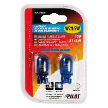 W21/5W 12V 21/5W W3x16q ΚΑΡΦΩΤΟ ΜΠΛΕ BLUE DYED-GLASS 2ΤΕΜ. BLISTER Auto Moto Tyres 