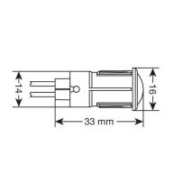 ΛΑΜΠΑΚΙ ΣΥΝΑΓΕΡΜΟΥ 12/24V 14mm ΚΟΚΚΙΝΟ Auto Moto Tyres 