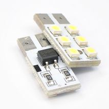 T10 W5W 12V W2,1x9,5d LED 6xSMD3528 ΛΕΥΚΟ (ΚΑΡΦΩΤΟ ΑΚΑΛΥΚΟ) BLISTER 2ΤΕΜ. M-TECH Auto Moto Tyres 