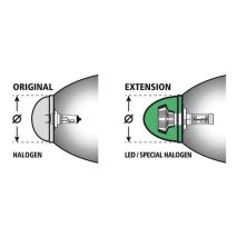 ΚΑΠΑΚΙ ΠΡΟΕΚΤΑΣΗΣ/ΣΤΕΓΑΝΟΠΟΙΗΣΗΣ ΦΑΝΑΡΙΟΥ ΓΙΑ ΛΑΜΠΑ LED Η ΑΛΟΓΟΝΟΥ 100 mm - 1 ΤΕΜ. Auto Moto Tyres 