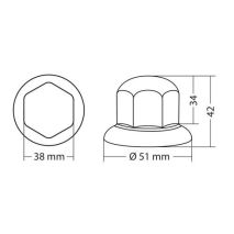 ΚΑΠΑΚΙΑ ΠΑΞΙΜΑΔΙΩΝ / ΜΠΟΥΛΟΝΙΩΝ ΦΟΡΤΗΓΟΥ ΠΛΑΣΤΙΚΑ ΧΡΩΜΙΟΥ 32mm 10ΤΕΜ. Auto Moto Tyres 