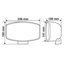 ΠΡΟΒΟΛΕΑΣ PLUTON 12/24V-H7 ΚΑΡΦΙ ΜΕ LED ΘΕΣΕΩΣ 248x141mm 1ΤΕΜ. Auto Moto Tyres 