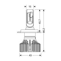 H4 9-32V 6.500K 8.000lm 60W P43t HALO LED SERIE 6 STANDARD 16LED ZES 2ΤΕΜ. LED KIT Auto Moto Tyres 