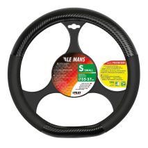 ΚΑΛΥΜΜΑ ΤΙΜΟΝΙΟΥ LE MANS (S) 35/37cm ΔΕΡΜΑΤΙΝΗ ΜΑΥΡΟ/CARBON ΑΟΣΜΟ ECO-FRIENDLY (ΚΟΦΤΟ ΤΙΜΟΝΙ) Auto Moto Tyres 