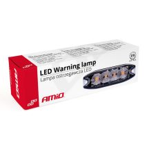 ΣΤΡΟΜΠΟ 12/24V 10x3x0,9cm ΠΟΡΤΟΚΑΛΙ 4LED 12W (4x3W) R65 R10 IP68 AMiO - 1 ΤΕΜ. Auto Moto Tyres 