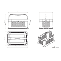 ΚΑΛΑΘΙ ΜΕΤΑΦΟΡΑΣ ΠΡΟΙΟΝΤΩΝ RATI ΠΛΑΣΤΙΚΟ ΜΕ ΑΝΤΙΟΛΙΣΘΗΤΙΚΗ ΒΑΣΗ 21L 12kg max ΜΕ ΛΑΒΗ 438x292x315mm Auto Moto Tyres 