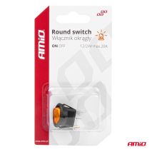 ΔΙΑΚΟΠΤΗΣ ON/OFF 3 ΕΠΑΦΩΝ 12/24V 20A ΣΤΡΟΓΓΥΛΟΣ ΜΕ ΚΙΤΡΙΝΟ ΦΩΤΙΣΜΟ  ΑΜΙΟ - 1 ΤΕΜ. Auto Moto Tyres 