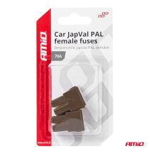 ΑΣΦΑΛΕΙΕΣ JapVal PAL ΘΗΛΥΚΕΣ 70A ΣΕ ΚΑΦΕ ΧΡΩΜΑ AMIO - 2 Τεμ. Auto Moto Tyres 
