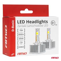 ΛΑΜΠΕΣ LED D1S/D1R 12V 6.000K 6800lm CAN-BUS D-BASIC SERIES AMIO - 2 Τεμ. Auto Moto Tyres 