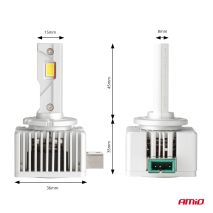 ΛΑΜΠΕΣ LED D3S/D8R 12V 6.000K 6800lm CAN-BUS D-BASIC SERIES AMIO - 2 Τεμ. Auto Moto Tyres 