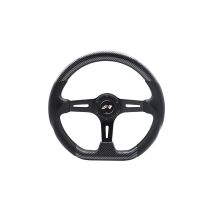 ΤΙΜΟΝΙ GIAU CARBON LOOK ΤΡΙΑΚΤΙΝΟ ΜΑΥΡΟ ΔΙΑΜΕΤΡΟΣ 350mm ΠΑΧΟΣ 70mm SIMONI RACING  - 1 τεμ. Auto Moto Tyres 