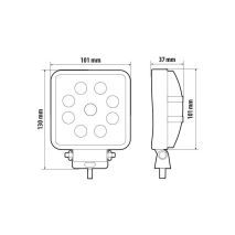 ΠΡΟΒΟΛΕΑΣ ΕΡΓΑΣΙΑΣ WL-30 10/30V 15W 1500lm 6.000k 9LED COMBO (ΔΙΑΘΛΑΣΗΣ) ΤΕΤΡΑΓΩΝΟΣ 130x110mm LAMPA - 1 τεμ. Auto Moto Tyres 
